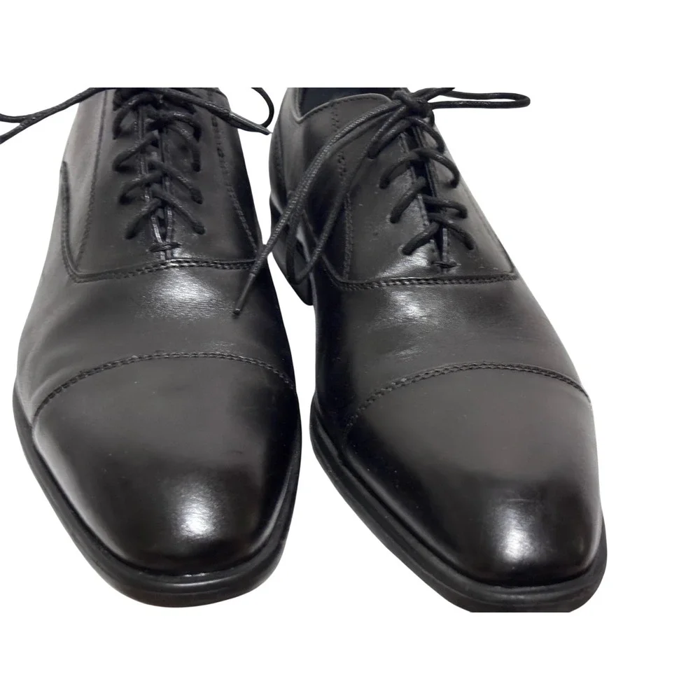 Nordstrom Mens Black Leather Cap Toe Oxford Dress Shoes Ortholite 11M career